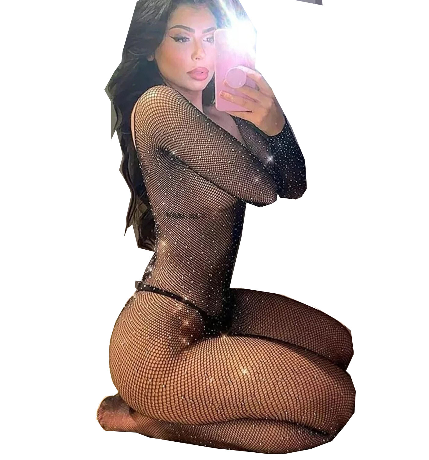 Fishnet Stocking Women - Lencería erótica sexy de talla grande,