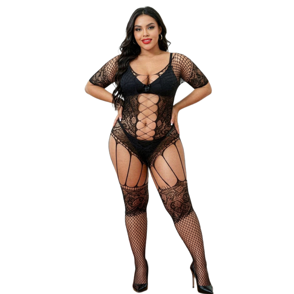 Fishnet Stocking Women - Nuevos Bodysuits de Talla Grande para